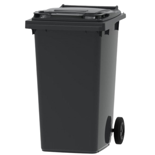 Kosz na śmieci 120L Pojemnik na ODPADY ZMIESZANE kontener Czarny