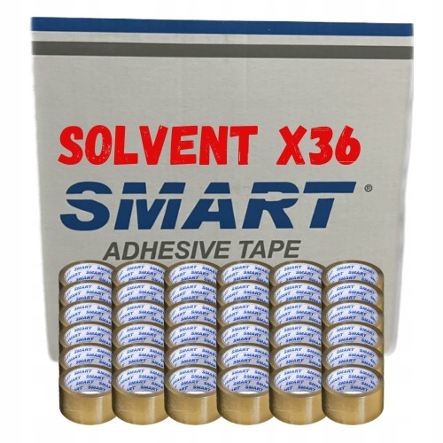 TAŚMA PAKOWA SOLVENT KAUCZUK 571/SM03 BEZBARWNA TRANSPARENT SMART 36szt.