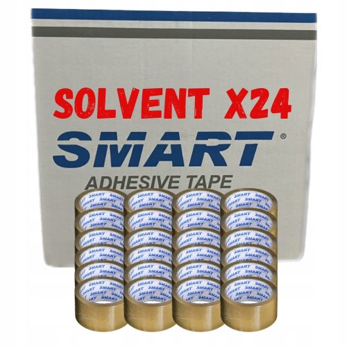 TAŚMA PAKOWA SOLVENT KAUCZUK 571/SM03 BEZBARWNA TRANSPARENT SMART 24szt.