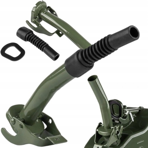 Metalowy lejek dopinany do kanistra paliwa ropy oleju 20l 10l 5l