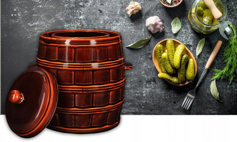 BECZKA kamionka 16L HERMETYCZNY GARNEK do KISZENIA kapusty OGÓRKÓW