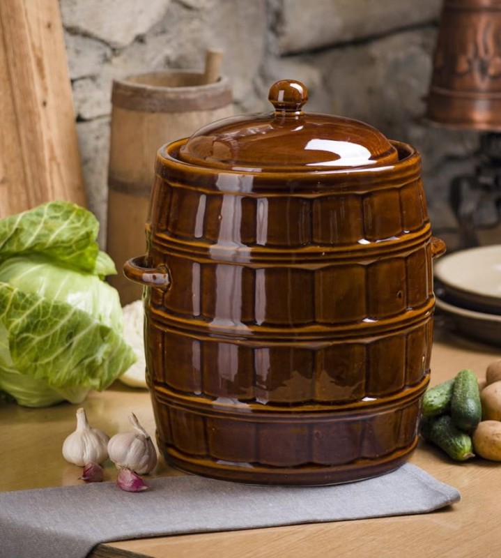 BECZKA kamionka 16L HERMETYCZNY GARNEK do KISZENIA kapusty OGÓRKÓW