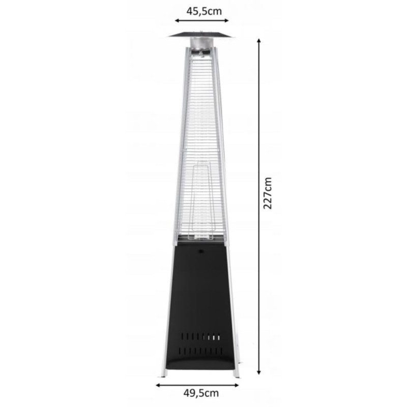Ogrzewacz tarasowy gazowy parasol grzewczy 13kW Promiennik gazowy ogrodowy
