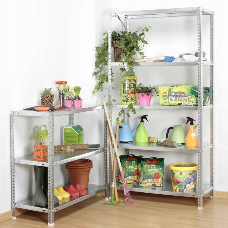 Regał metalowy magazynowy 2w1 warsztatowy 5 półek garażowy 180x90x40 300kg