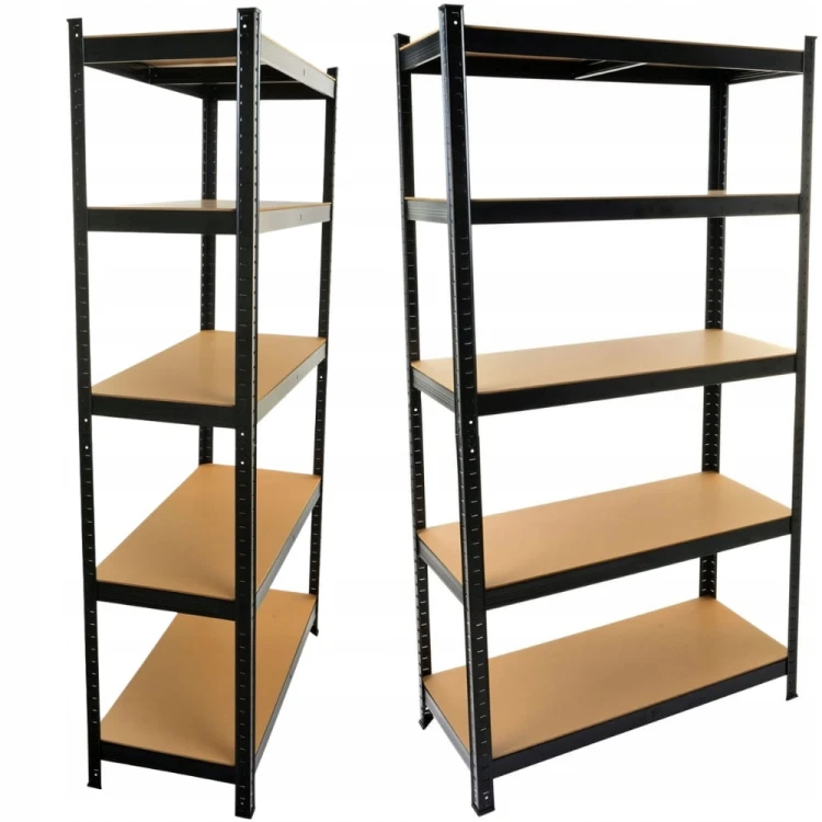 Regał metalowy magazynowy Warsztatowy Garaż Piwnica 180X90X40 czarny 875KG