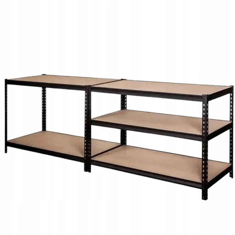 Regał metalowy magazynowy Warsztatowy Garaż Piwnica 180X90X40 czarny 875KG