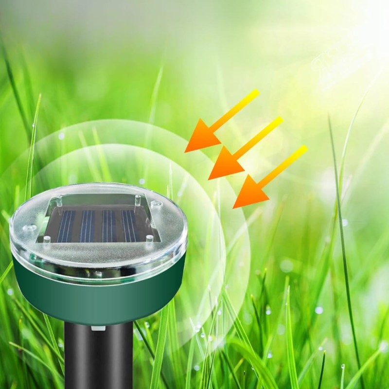 8 x Silny Odstraszacz na krety solarny Nornice Myszy Kuny Gryzonie 6800m²