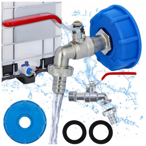 Kran Do Mauzera Zawór Kulowy Zbiornika 1000l Na Wąż 1/2’’ - 1/2 Kurek