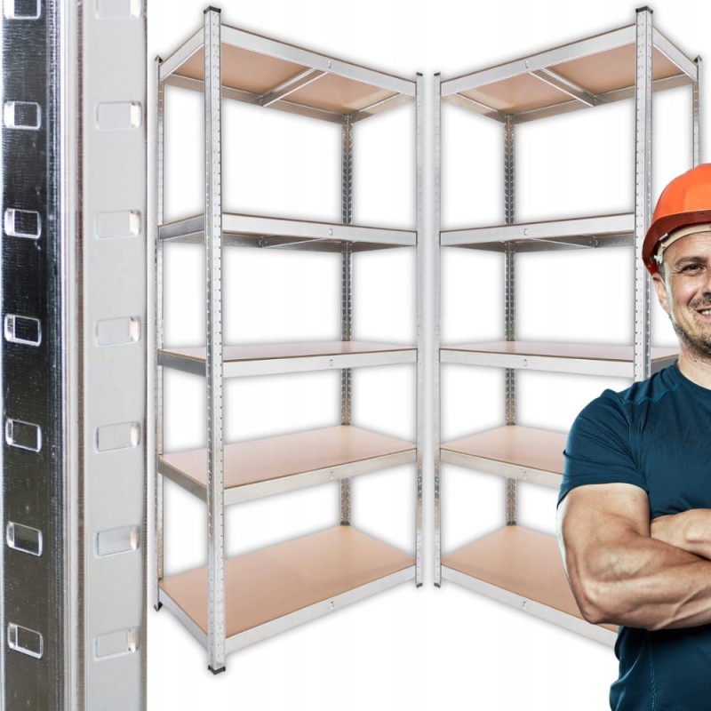 Regał magazynowy 180x90x40 metalowy warsztatowy garażu piwnicy 5półek 875kg