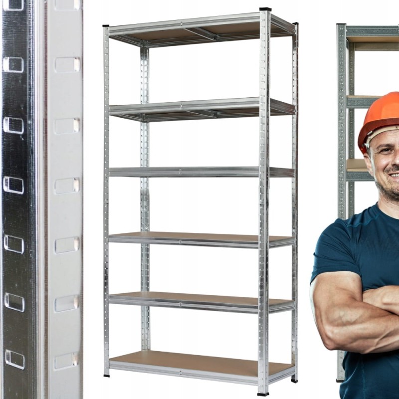 Regał warsztatowy 180x90x40 metalowy do garażu magazynowy 6 półek 1050kg