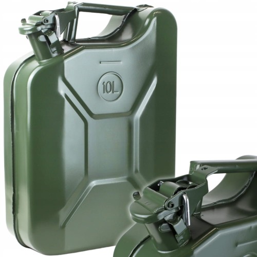 Kanister metalowy 10l zbiornik na paliwo bańka na olej benzynę ropę