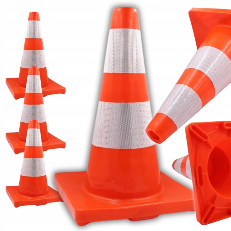 4 x Pachołek drogowy 43cm U-23 Pachołki drogowe elastyczne odblaskowe