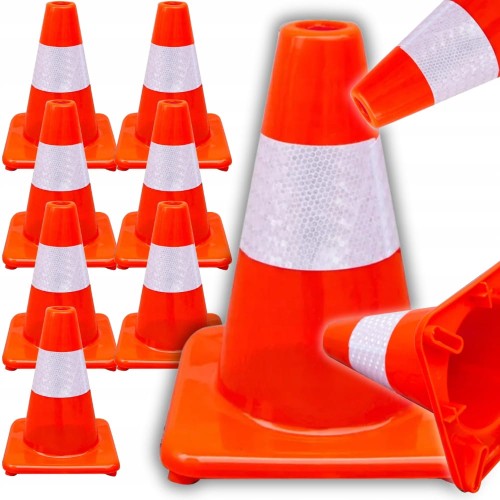8 x Pachołek drogowy 30cm U-23 Pachołki drogowe elastyczne odblaskowe