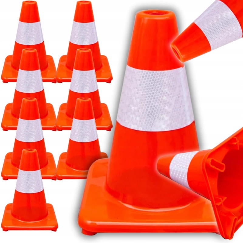 8 x Pachołek drogowy 30cm U-23 Pachołki drogowe elastyczne odblaskowe