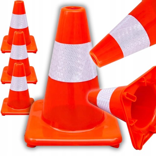 4 x Pachołek drogowy 30cm U-23 Pachołki drogowe elastyczne odblaskowe