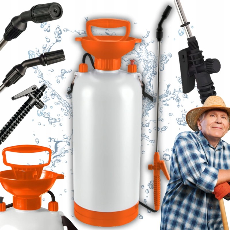 Opryskiwacz Ciśnieniowy Ręczny Ogrodowy Lekki Lanca Spryskiwacz 8l