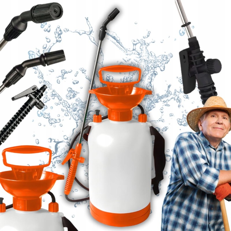 OPRYSKIWACZ CIŚNIENIOWY RĘCZNY OGRODOWY LEKKI LANCA SPRYSKIWACZ 5L