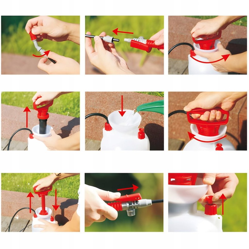 OPRYSKIWACZ CIŚNIENIOWY RĘCZNY OGRODOWY LEKKI LANCA SPRYSKIWACZ 5L