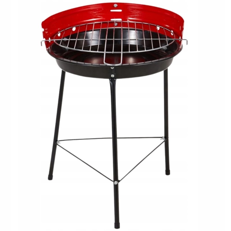 GRILL OGRODOWY WĘGLOWY DO OGRODU TARASU NA WĘGIEL SKŁADANY 33CM + RUSZT