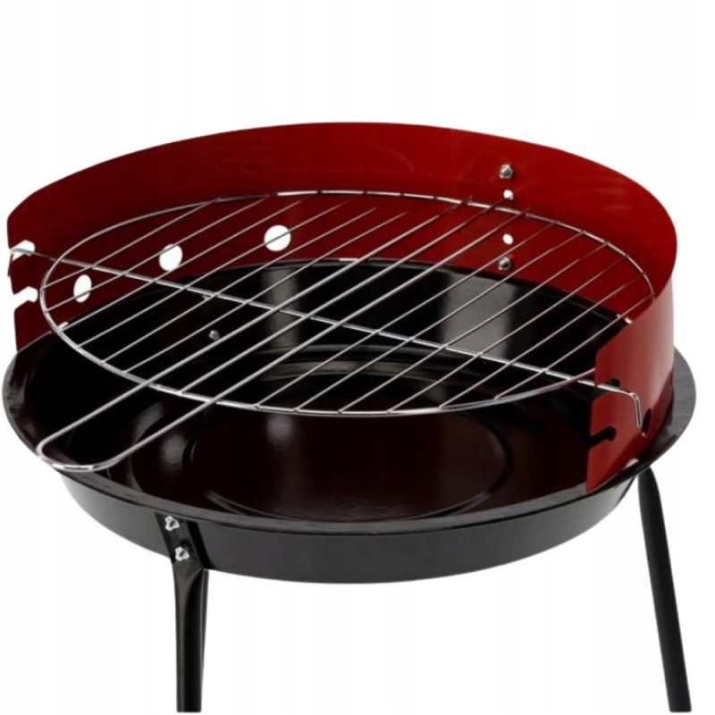 GRILL OGRODOWY WĘGLOWY DO OGRODU TARASU NA WĘGIEL SKŁADANY 33CM + RUSZT