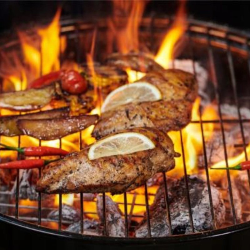 GRILL OGRODOWY WĘGLOWY DO OGRODU TARASU NA WĘGIEL SKŁADANY 33CM + RUSZT