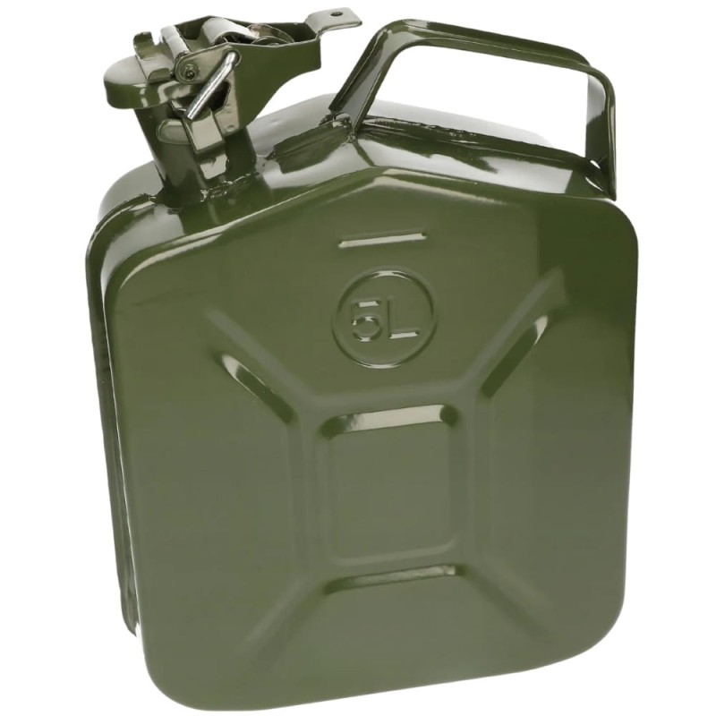 Kanister Na Paliwo 5l Metalowy Zbiornik Bańka Na Olej Benzynę Ropę + Lejek