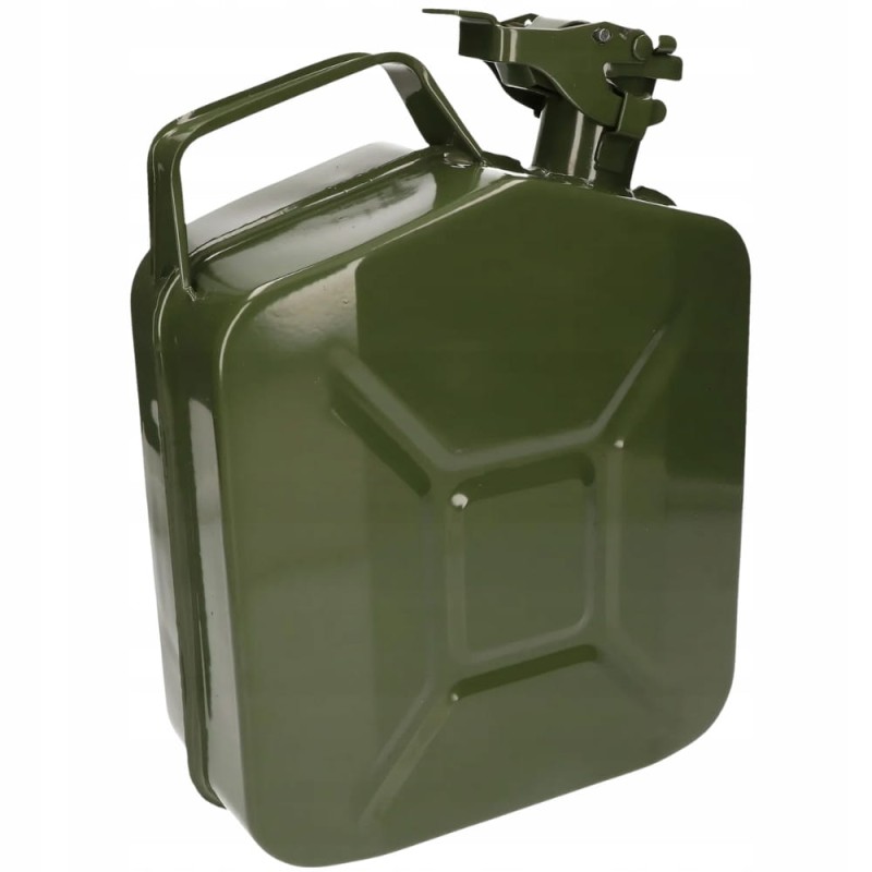 Kanister Na Paliwo 5l Metalowy Zbiornik Bańka Na Olej Benzynę Ropę + Lejek