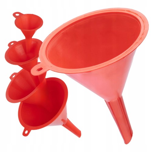 Zestaw Lejków 4W1 Do Paliwa Oleju Wody Kuchni 4SZT Lejki Uniwersalne Lejek