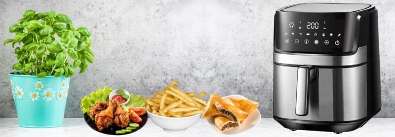 Frytkownica Beztłuszczowa AIR FRYER Frytownica Duża 8l 1850w Duża Misa XL