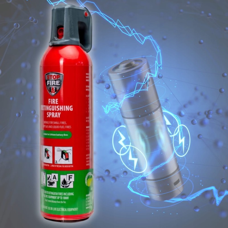 Spray Gaśnica Spray Gaśniczy Baterii Akumulatorów Li-Ion 1000g A F 2028 R.