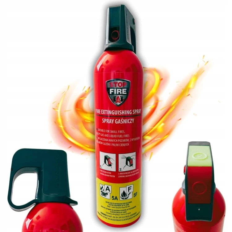 Spray Gaśnica Spray Gaśniczy Domowy 1000g A F Data Ważności 2028 R.