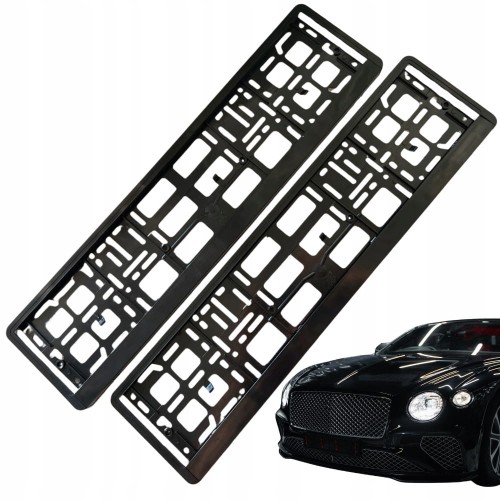 Ramki Pod Tablice Rejestracyjne Ramka do Tablic Czarna Uniwersalna UE 2szt