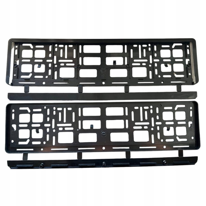 Ramki Pod Tablice Rejestracyjne Ramka do Tablic Czarna Uniwersalna UE 2szt