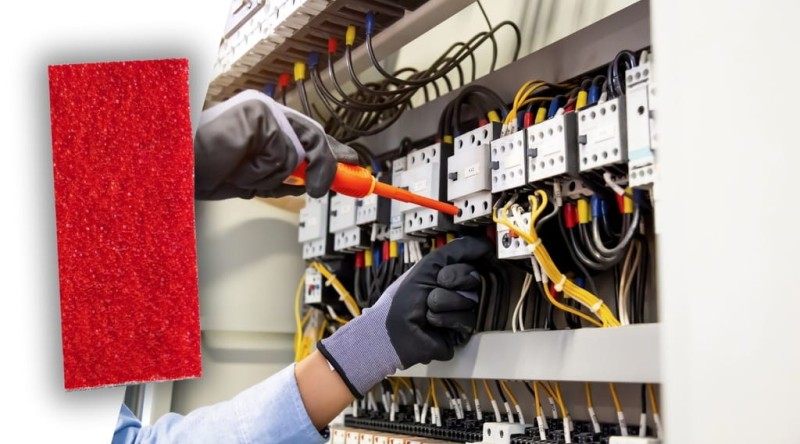 ASPP Sticker 40x100mm GASZENIE ROZDZIELNI do 20L taśma ogniochronna ABC/E