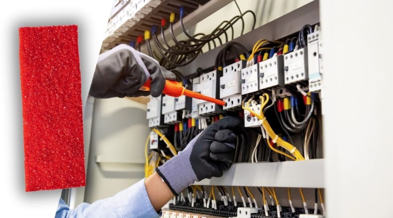 ASPP Sticker 25x100mm GASZENIE ROZDZIELNI do 7L taśma ogniochronna ABC/E