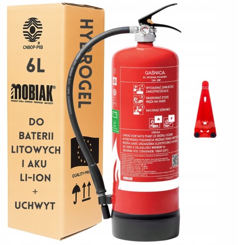 Gaśnica 6L do gaszenia baterii litowych i akumulatorów Li-ion / Hydrogel