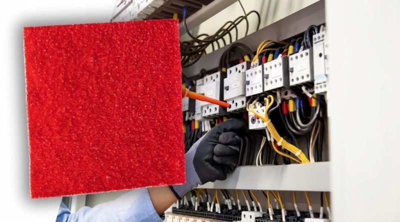 ASPP Sticker 100x100mm GASZENIE ROZDZIELNI do 30L taśma ogniochronna ABC/E