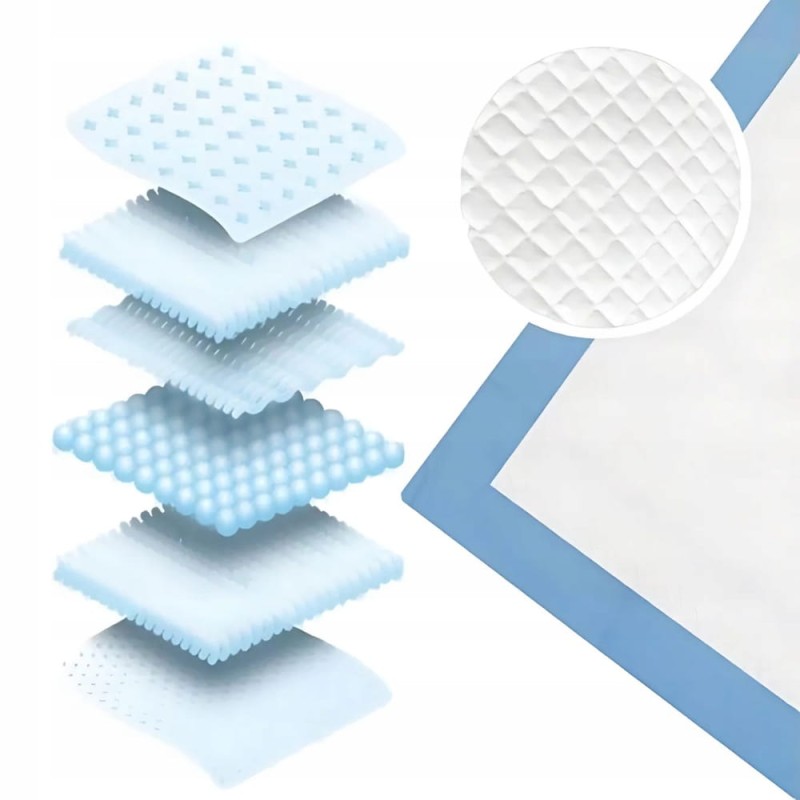 Podkłady Chłonne Dla Zwierząt Higieniczne 60×60cm 100szt Nauka Sikania