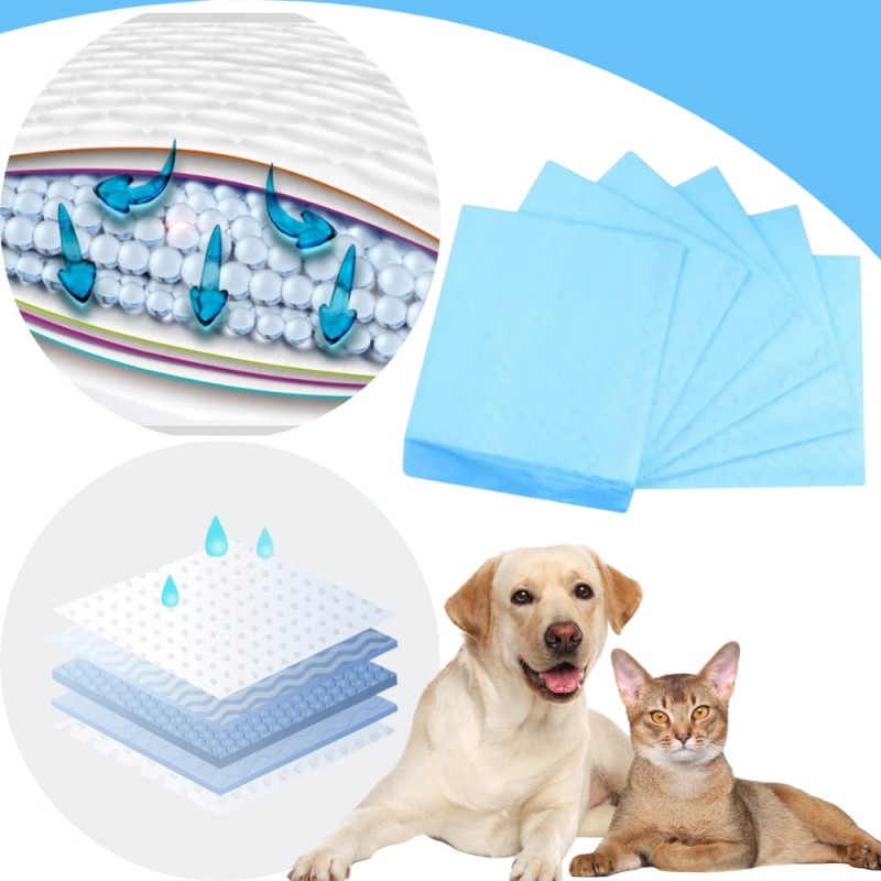 Podkłady Chłonne Dla Zwierząt Higieniczne 60×60cm 100szt Nauka Sikania