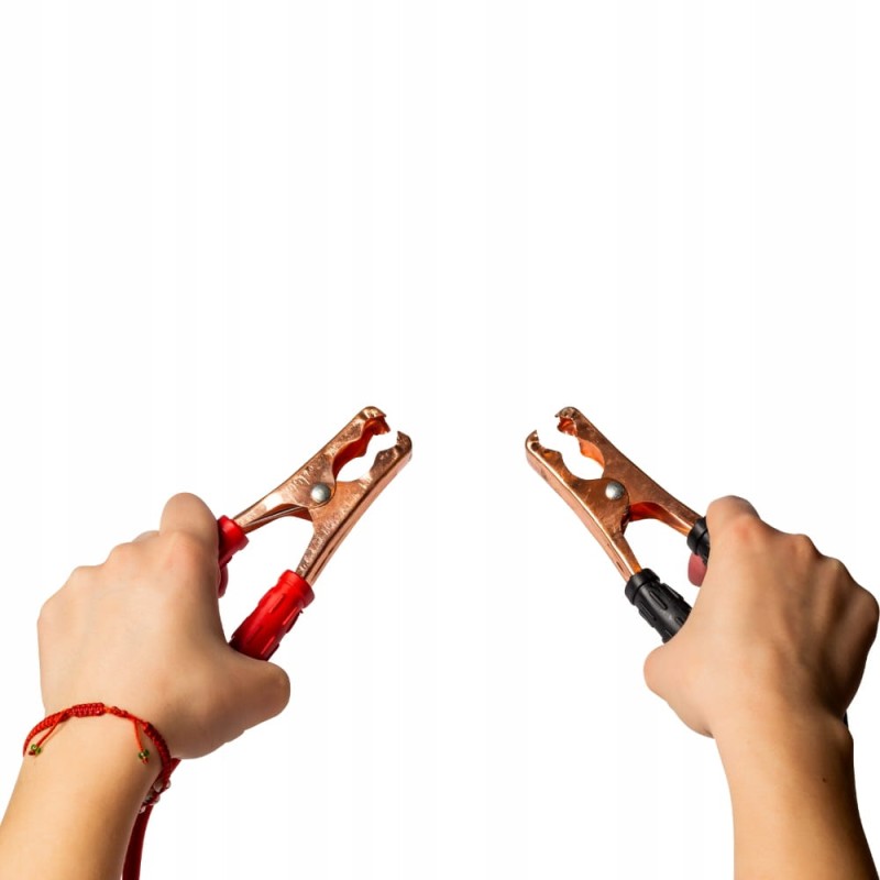 Grube Kable Rozruchowe Przewody 1000A 4,5M Przekrój 25mm² Mocne Miedziowane