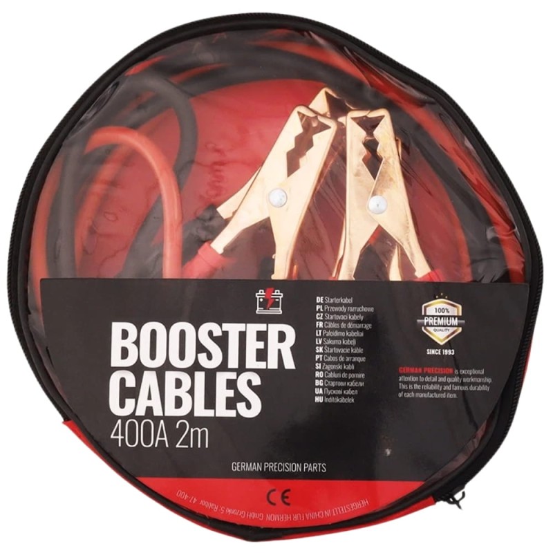 Solidne Kable Rozruchowe Przewody 400A 2M Przekrój 8mm² Mocne Miedziowane