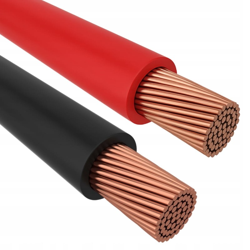 Solidne Kable Rozruchowe Przewody 400A 2M Przekrój 8mm² Mocne Miedziowane