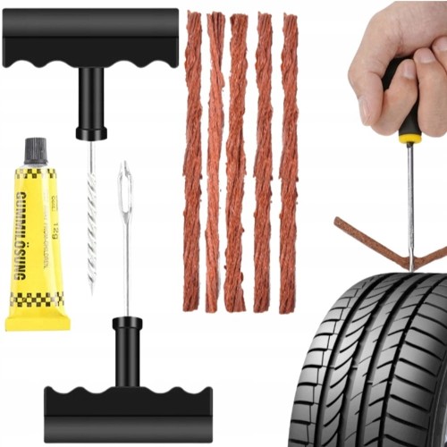 Zestaw Naprawczy Do Opon Samochodowych Kół Opony Koła Sznury Szydło Frez