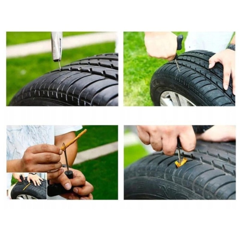 Zestaw Naprawczy Do Opon Samochodowych Kół Opony Koła Sznury Szydło Frez