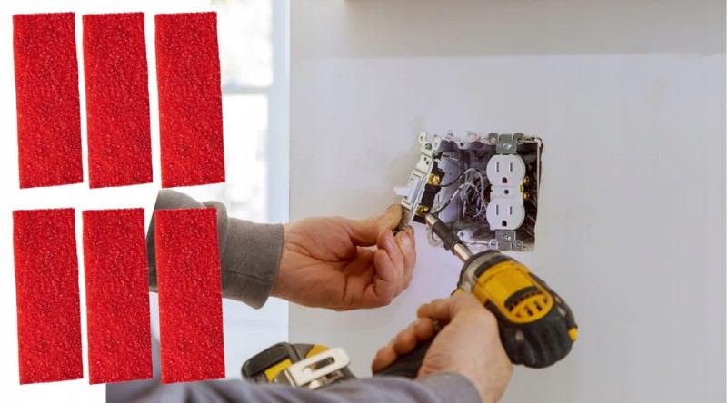 ASPP Sticker S 35x15mm GASZENIE GNIAZDKA ELEKTRYCZ taśma ogniochronna 6szt.