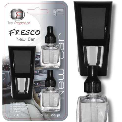 Zapach do samochodu kratki nawiewu Długotrwały 3 x 60dni Fresco 3w1 New Car