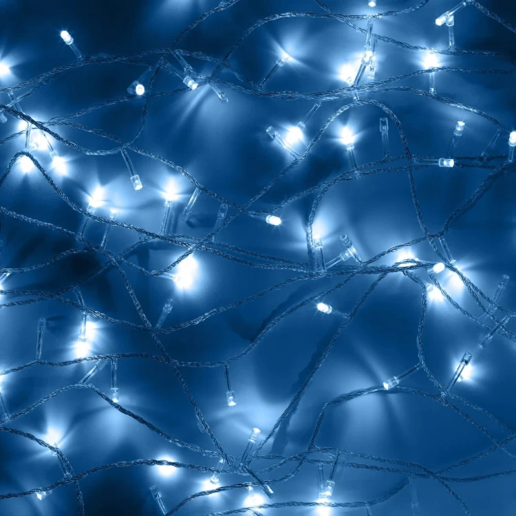 Lampki Choinkowe 500 Led Świąteczne Zewnętrzne Wewnętrzne Zimne Białe 33m