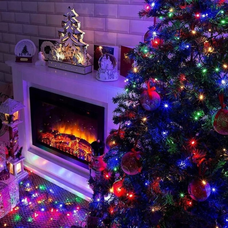 Lampki Choinkowe 500 Led Świąteczne Zewnętrzne Wewnętrzne Multikolor 33m