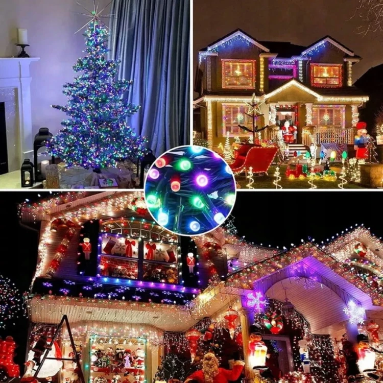 Lampki Choinkowe 500 Led Świąteczne Zewnętrzne Wewnętrzne Multikolor 33m