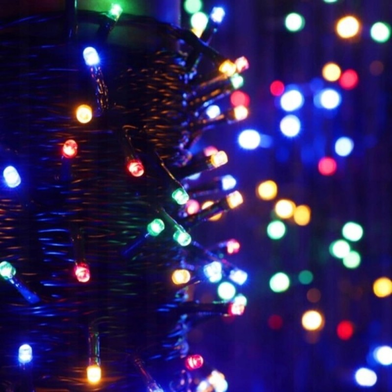 Lampki Choinkowe 500 Led Świąteczne Zewnętrzne Wewnętrzne Multikolor 33m